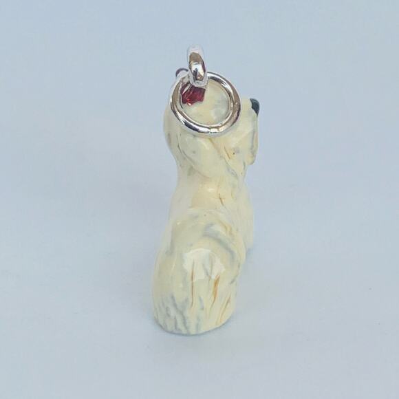 Sterling Silver 925 Shih Tzu Dog Enamel Pendant Charm Small - Picture 4 of 7